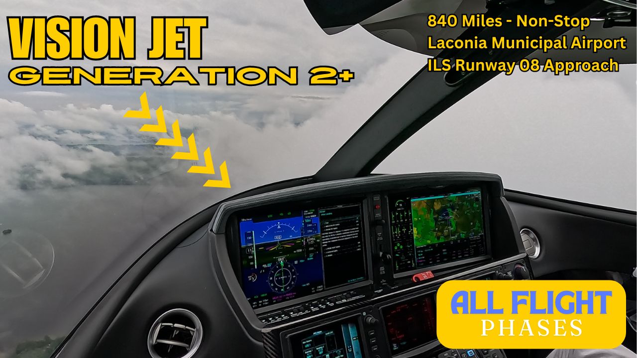 All Phases of Flight During an 840 Miles Flight in a G2+ Vision Jet